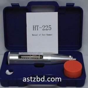 HT-225 Concrete Rebound Hammer Test Device with aluminum body and pointer slider for non-destructive concrete strength testing