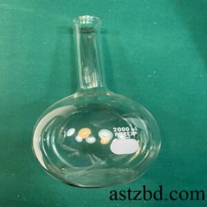 Pyrex Round Bottom Flask 2000ml - Large Borosilicate Glass Laboratory Flask with Standard Ground Joint