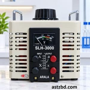 Arala SLH-3000 3kVA Variac front view showing the voltage control knob