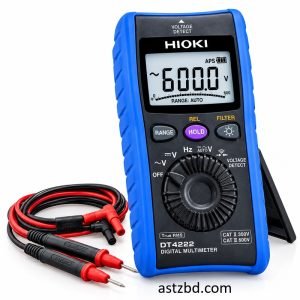 Hioki DT4222 digital multimeter front view with backlit display