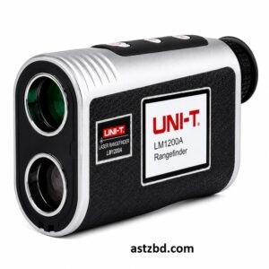 UNI-T LM1200A Laser Rangefinder front view with optical lens