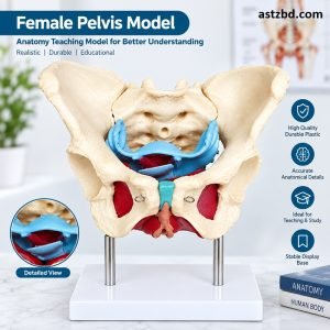 Female Pelvic Muscles and Organs Model XC-125 front view showing pelvic floor muscles