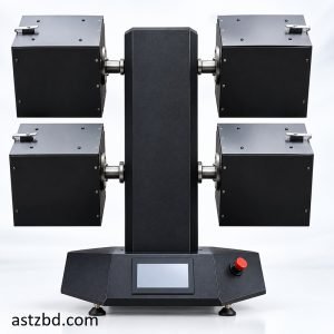 ICI pilling tester fabric pilling box test machine front view with four boxes