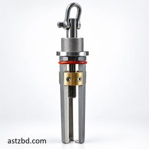 Three pronged grip lab clamp front view with adjustable steel prongs