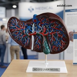 Liver model XC-312 front view showing lobes, gallbladder and bile duct