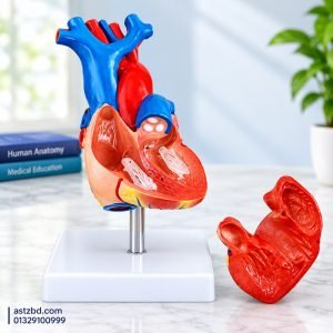 XC-307A life size heart model front view showing atria and ventricles